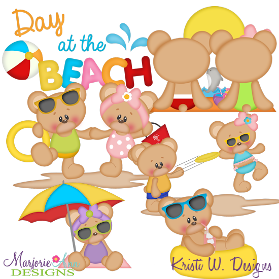 Beach Day Fun SVG Cutting Files Includes Clipart - Click Image to Close